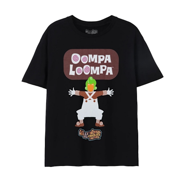 Willy Wonka & The Chocolate Factory Herr Oompa Loompa T-shirt S Black S