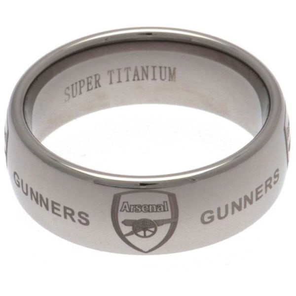 Arsenal FC Super Titanium Ring S Silver Silver S