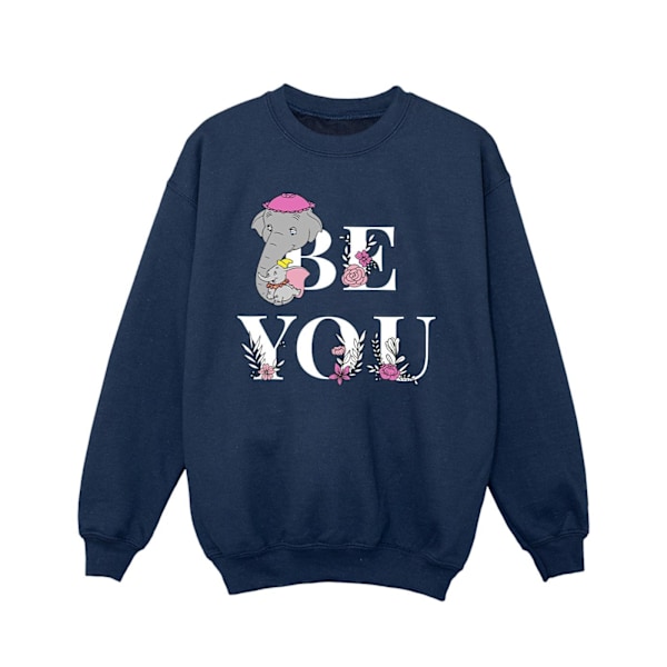 Disney Girls Dumbo Be You Sweatshirt 7-8 år Marinblå Navy Blue 7-8 Years