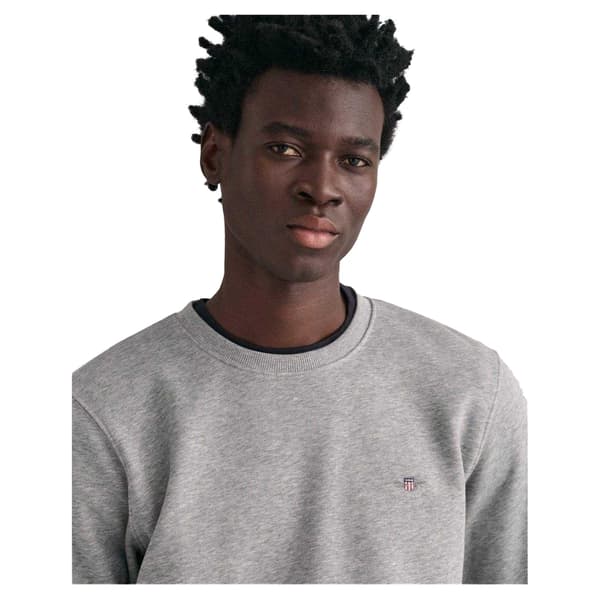 Gant Herr Tröja med Rund Hals XL Grå Grey XL
