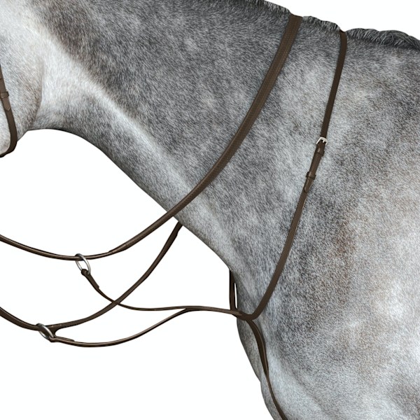 Collegiate Läder Running Martingale IV Cob Brun Brown Cob