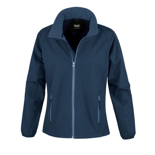 Result Core Dam/Dam Tryckbar Soft Shell Jacka XXL Marinblå/ Navy/Navy XXL
