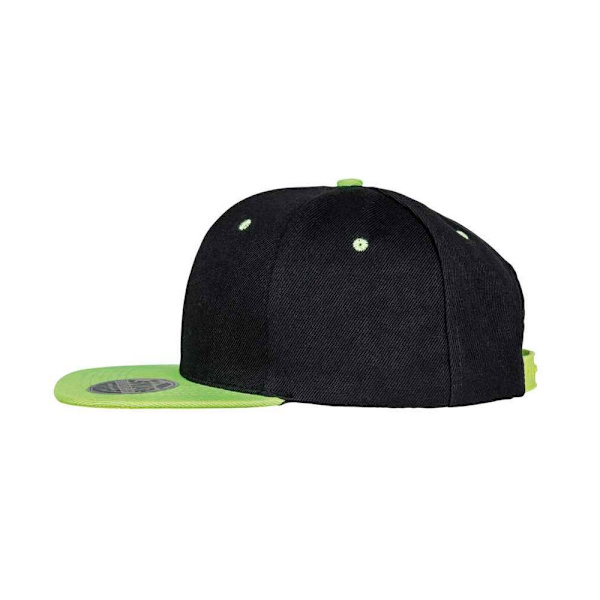 Result Headwear Unisex Vuxen Bronx Kontrast Snapback Cap One Si Black/Lime One Size