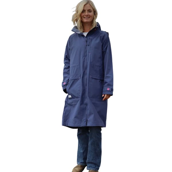 Lazy Jacks Dam/Dam Twilight Lång Vattentät Jacka Navy Blue 14 UK