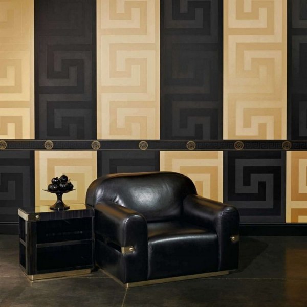 Versace Medusa Tapet Border 5m x 13cm Svart/Guld Black/Gold 5m x 13cm