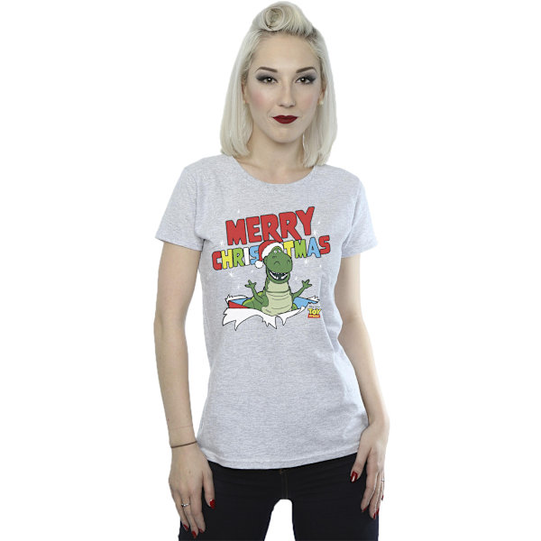 Disney Dam/Kvinnor Toy Story Rex Jul Burst Bomull T-shirt Sports Grey XL