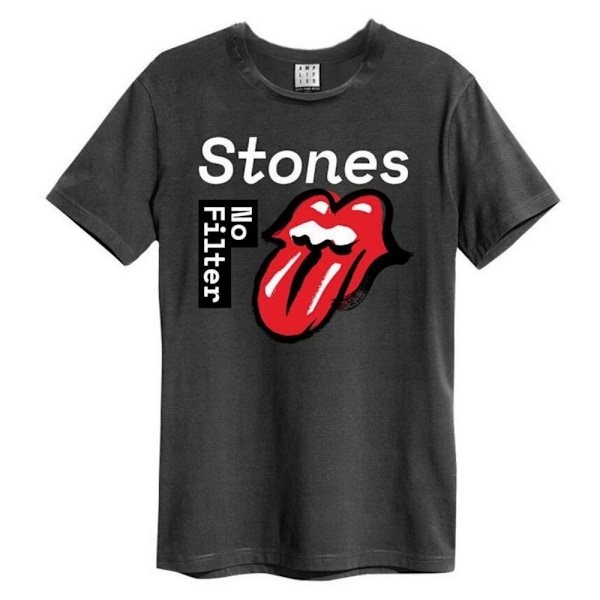 Amplified Unisex Adult No Filter The Rolling Stones T-Shirt 3XL Charcoal 3XL