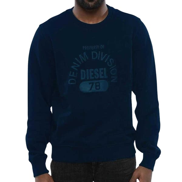 Diesel Herr Division Logotyp Tröja L Blå Blue L