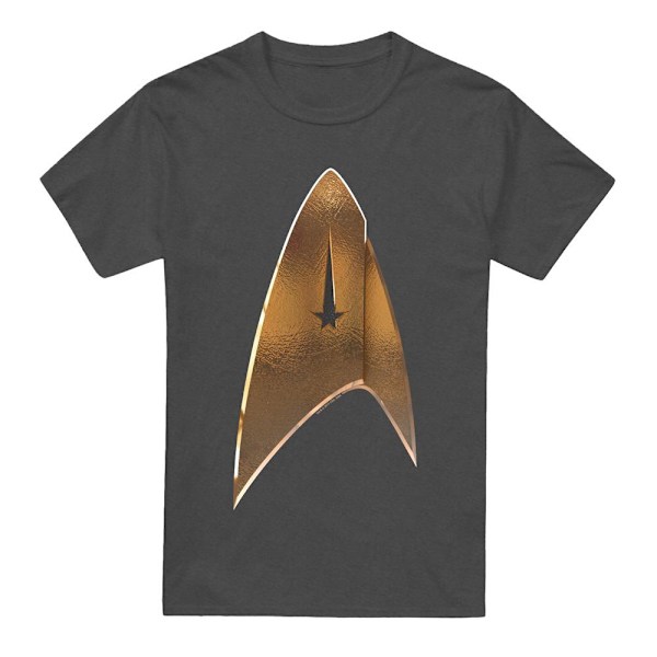 Star Trek: Discovery Unisex Vuxen Command Shield T-Shirt XL Cha Charcoal XL