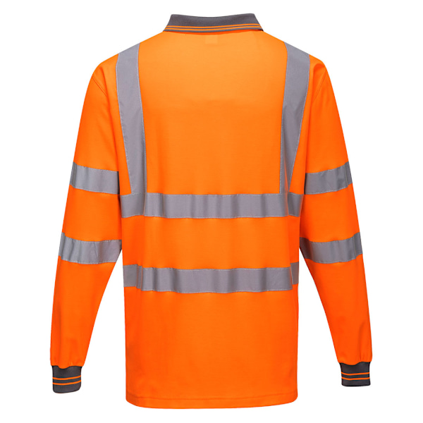 Portwest Hi-Vis långärmad säkerhetspoloshirt XL orange Orange XL