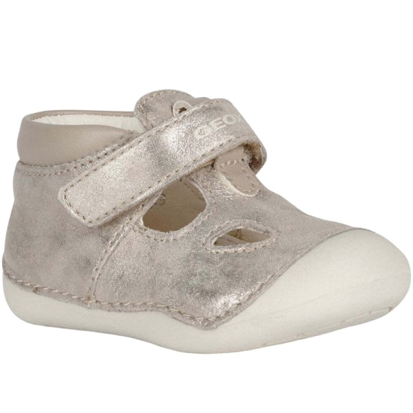 Geox Girls Tutim Crawl Nubuck Shoes 3 UK Child Beige Beige 3 UK Child