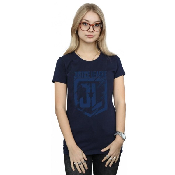 DC Comics Womens/Ladies Justice League-film Indigo-logotyp bomull Navy Blue XXL