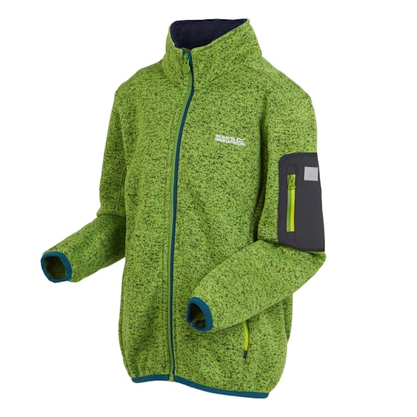 Regatta Barn/Kids Newhill Fleecejacka 11-12 År Piquan Piquant Green/Moroccan Blue 11-12 Years