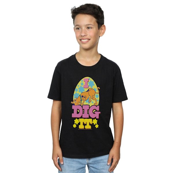Scooby Doo Boys Easter I Dig It T-shirt 9-11 år Svart Black 9-11 Years