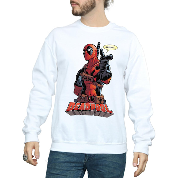 Deadpool Herr Hey You Bomullströja M Vit White M