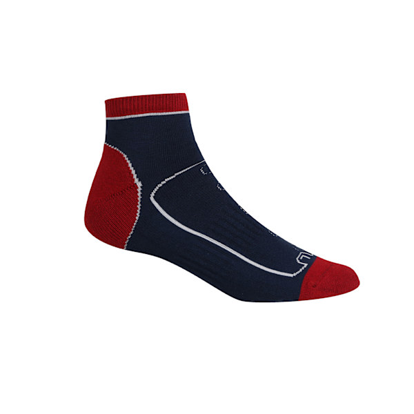 Regatta Mens Samaris Trail Ankle Socks (2-pack) 6 UK-8 UK Marinblå/Mörkröd Navy/Dark Red 6 UK-8 UK