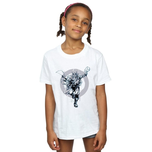 Marvel Girls Thor Circle Bomull T-shirt 12-13 år Vit White 12-13 Years