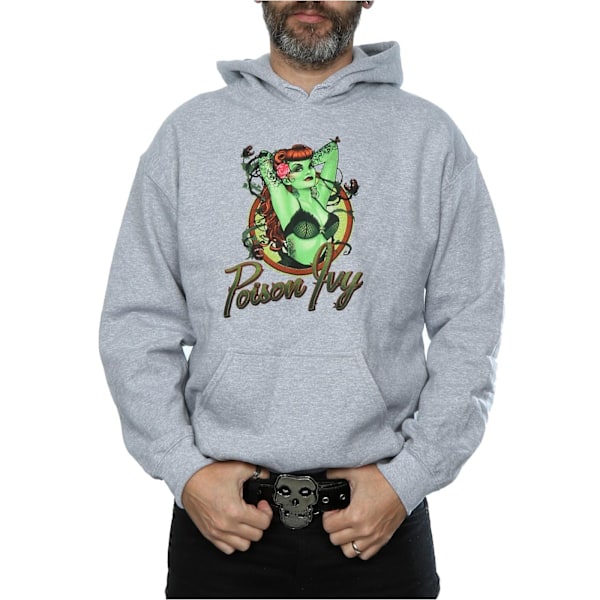 DC Comics Herr DC Bombshells Poison Ivy Badge Hoodie M Heather Heather Grey M