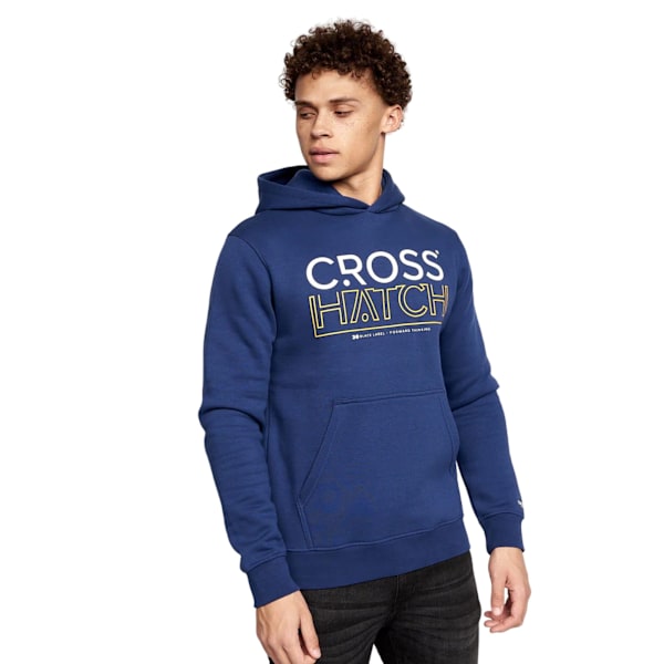 Crosshatch Shardo Hoodie för män (2-pack) S Marinblå/Gråmelerad Navy/Grey Marl S