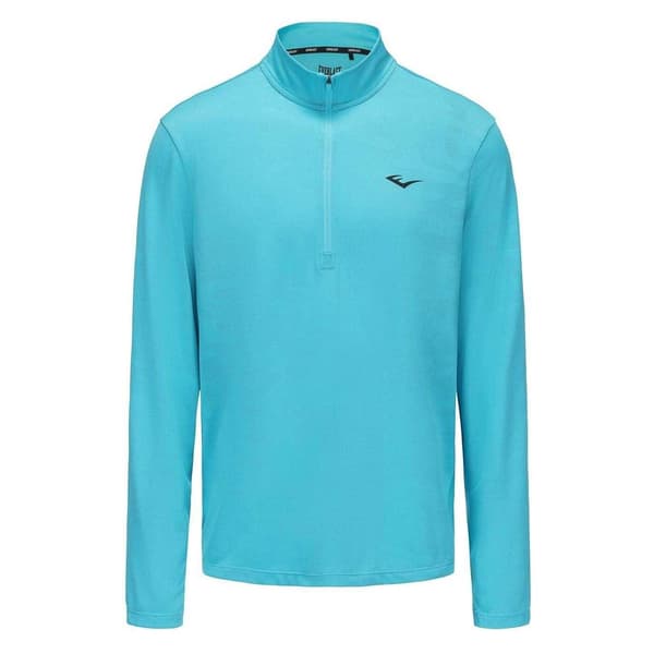 Everlast Herr Mock Neck Regular Långärmad Topp M Cyan/Blå Cyan/Blue M