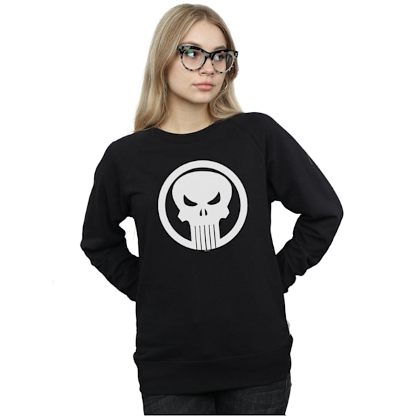 Marvel Dam/Kvinnor The Punisher Skull Circle Sweatshirt M Bla Black M