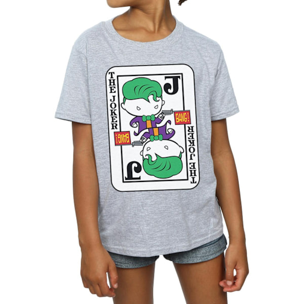 DC Comics Girls Chibi Joker Spelkorts Bomull T-shirt 12-13 år Sports Grey 12-13 Years