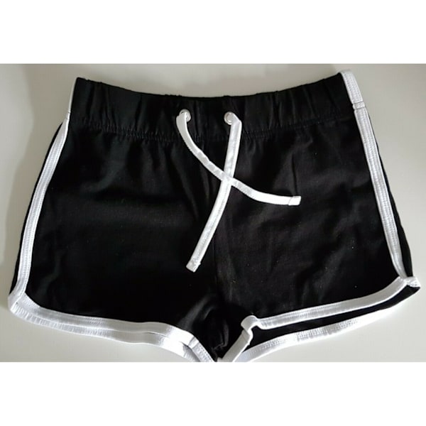 Skinni Minni Barn/Barn Retro Sportshorts 5-6 År Svart Black / White 5-6 Years