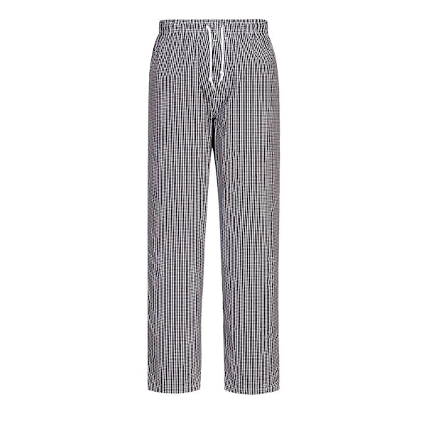 Portwest Unisex Adult Bromley Checked Chef Trousers M R Black Black M R