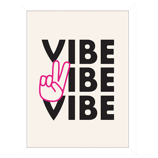 Frankie Kerr-Dineen Vibe / Disco Inramat Tryck Set (2-pack) White 43cm x 33cm