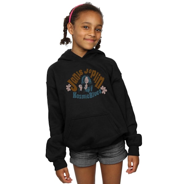 Janis Joplin Girls Kozmic Blues Hoodie 12-13 år Svart Black 12-13 Years