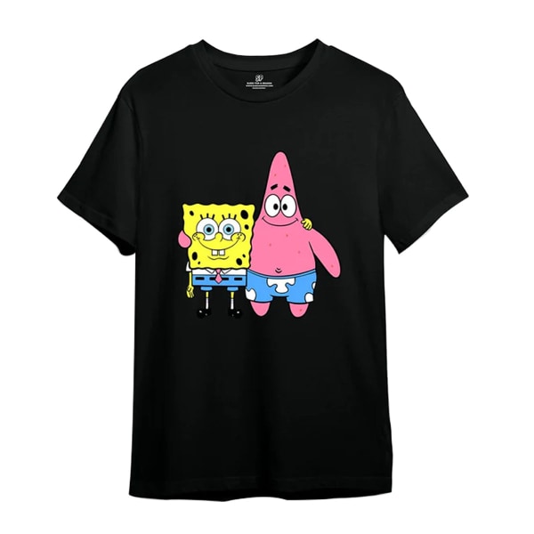 Svampbob Fyrkant Herr Patrick Star T-shirt S Svart Black S