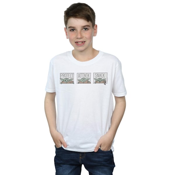 Star Wars Boys The Mandalorian The Child Tiles T-Shirt 9-11 år White 9-11 Years