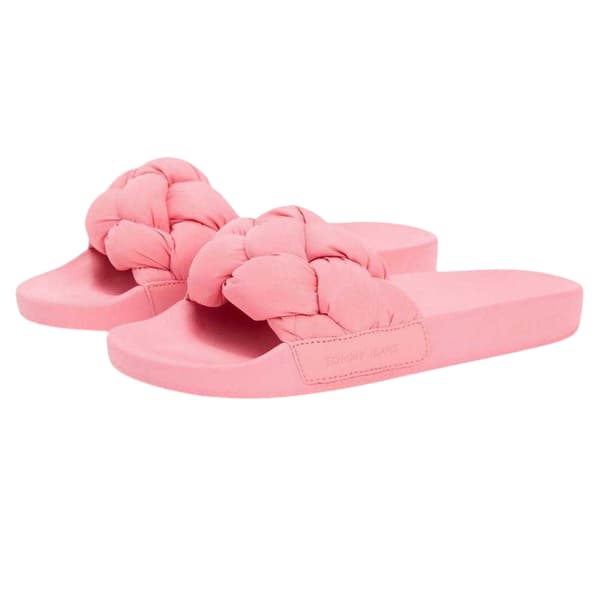 Tommy Jeans flätade tofflor för dam 6 UK rosa Pink 6 UK