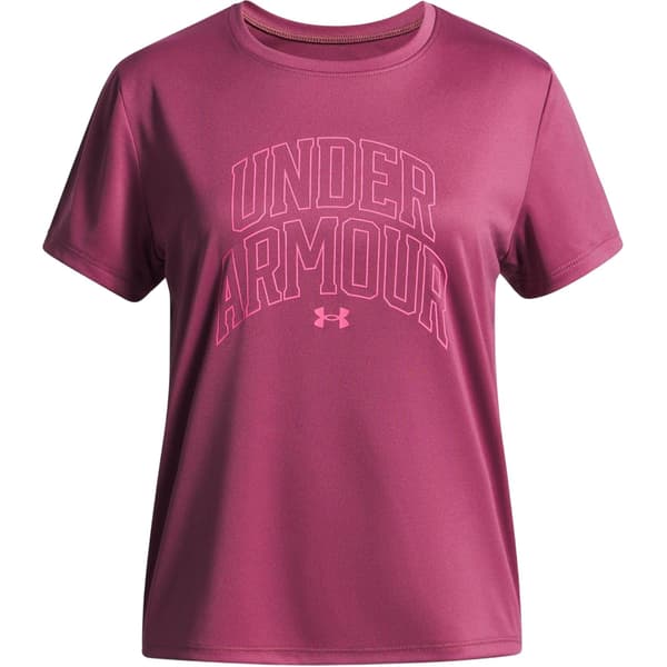 Under Armour Barn/Kids Tech Varsity Performance T-shirt 5- Fuchsia 5-6 Years