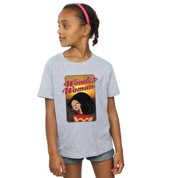 DC Comics Girls Wonder Woman Sunset Bomull T-shirt 9-11 år S Sports Grey 9-11 Years