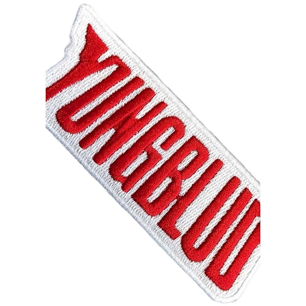 Yungblud Vävd Logotyp Strykjärnslapp En Storlek Vit/Röd White/Red One Size