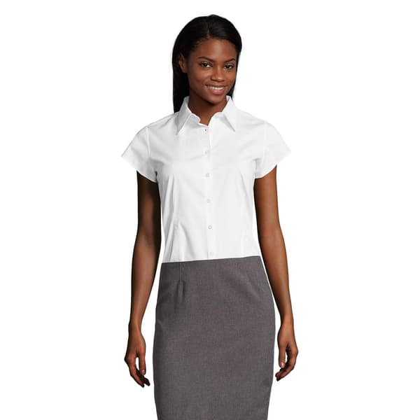 SOLS Dam/Kvinnor Excess Stretch Kortärmad Blus M Vit White M