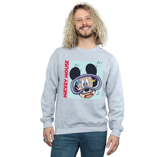 Disney herr Mickey Mouse undervattens tröja L Sports Grey Sports Grey L