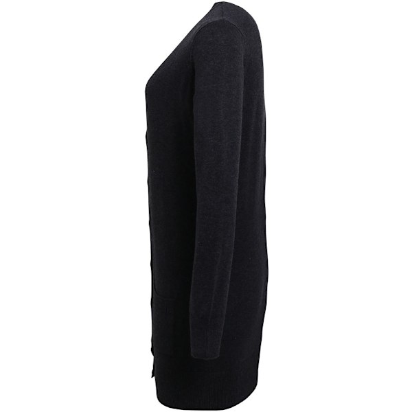 Premier Dam/Damer Långlinjerad V-halsad Stickad Cardigan 10 Charcoal Charcoal 10