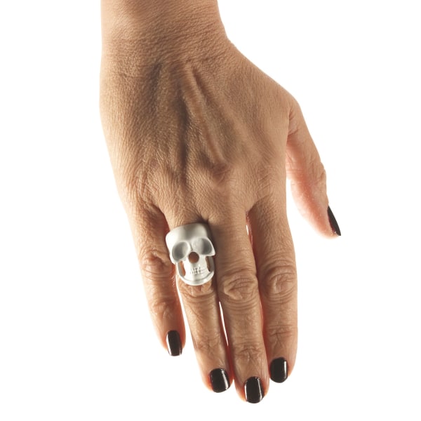 Bristol Novelty Unisex Vuxen Skull Ring One Size Vit White One Size