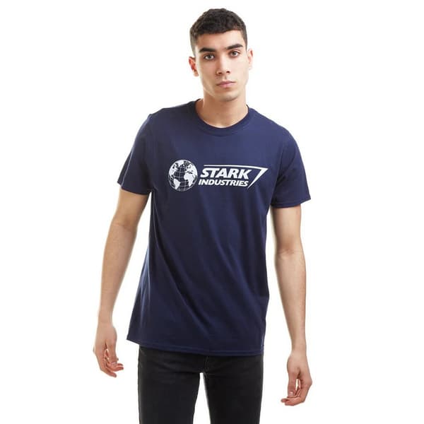 Marvel Mens Stark Industries Logo T-Shirt M Marinblå/Vit Navy/White M