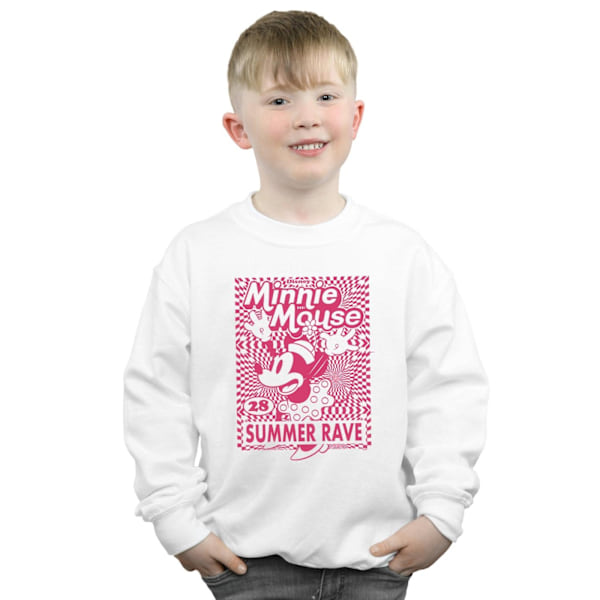 Disney Boys Minnie Mouse Summer Party Sweatshirt 9-11 år Vit White 9-11 Years