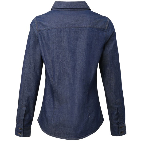 Premier Dam/Dam Jeans Stitch Långärmad jeansskjorta XS I Indigo Denim XS