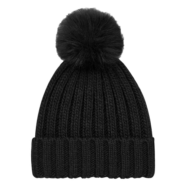 Beechfield Unisex Vuxen Verbier Pom Pom Mössa One Size Svart Black One Size