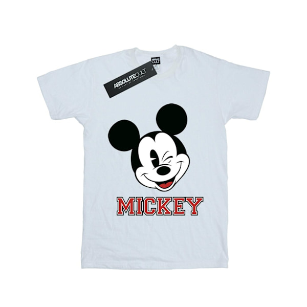 Disney Boys Mickey Mouse Face T-Shirt 5-6 år Vit White 5-6 Years