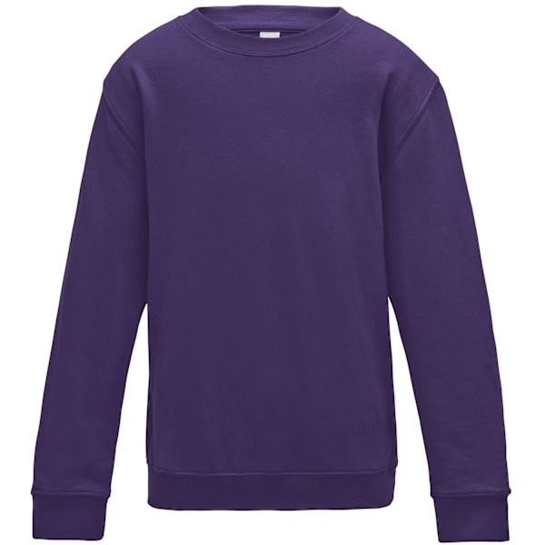 AWDis Just Hoods Barn/Kids Enfärgad Sweatshirt med Rund Hals 7-8 Purple 7-8 Years