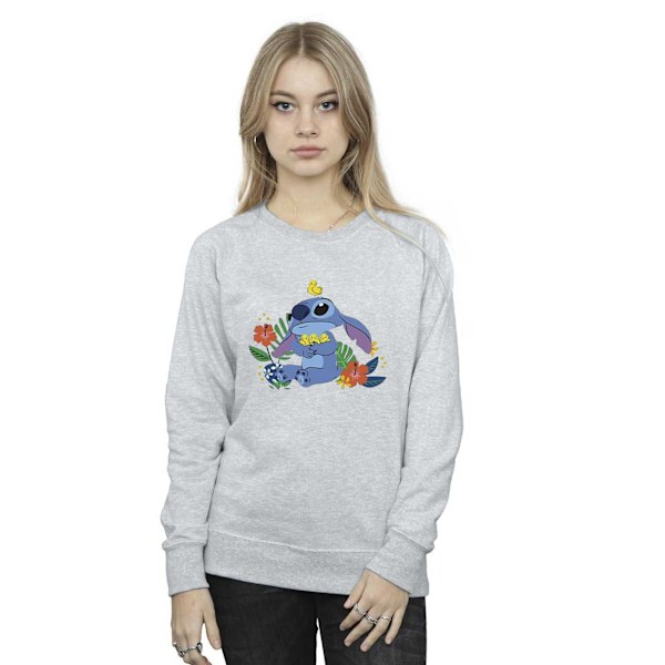 Disney Dam/Kvinnor Lilo & Stitch Fåglar Sweatshirt S Sports Grå Sports Grey S