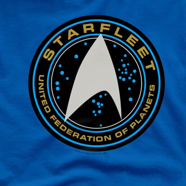 Star Trek Beyond Herr Starfleet Patch T-Shirt S Kungsblå Royal Blue S