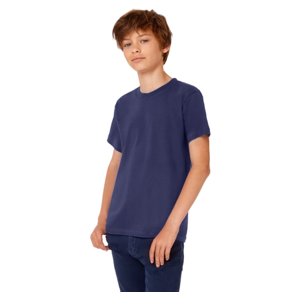 B&C Kids/Childrens Exact 190 Kortärmad T-shirt 12-14 Marinblå B Navy Blue 12-14