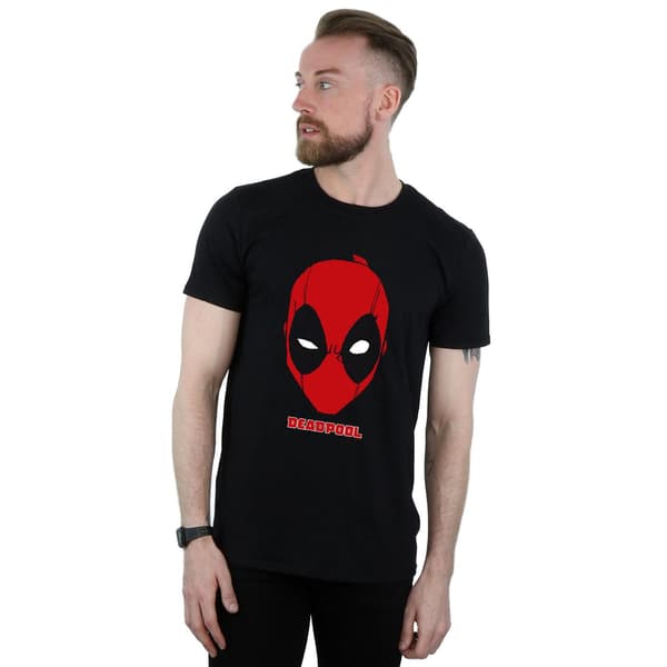 Marvel Herr Deadpool Mask T-Shirt L Svart Black L